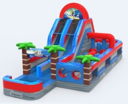 Surf Obstacle Course with Dual Slide Choose Wet or Dry