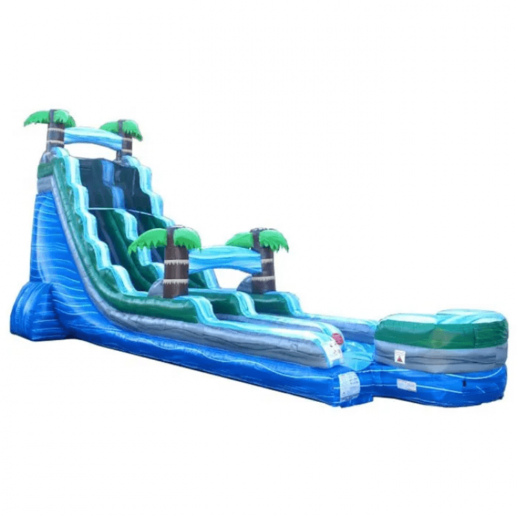 18' Tropical Blue Marble Slide Choose Wet or Dry