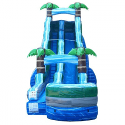 tiki203 1710360972 1 18' Tropical Blue Marble Slide Choose Wet or Dry