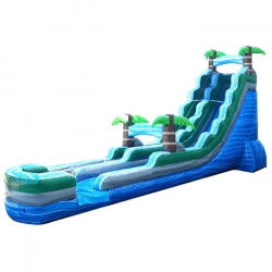 tiki204 1710360973 1 18' Tropical Blue Marble Slide Choose Wet or Dry