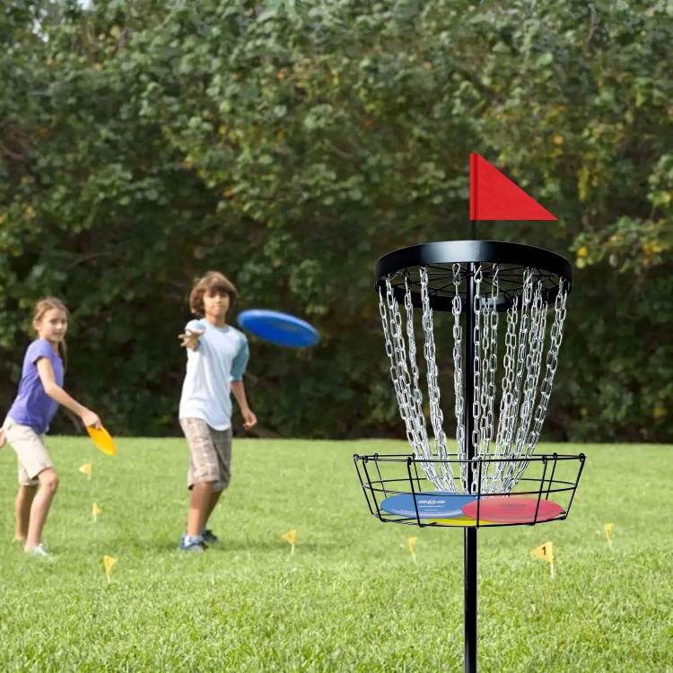 Disc Golf Goal with 6 Discs