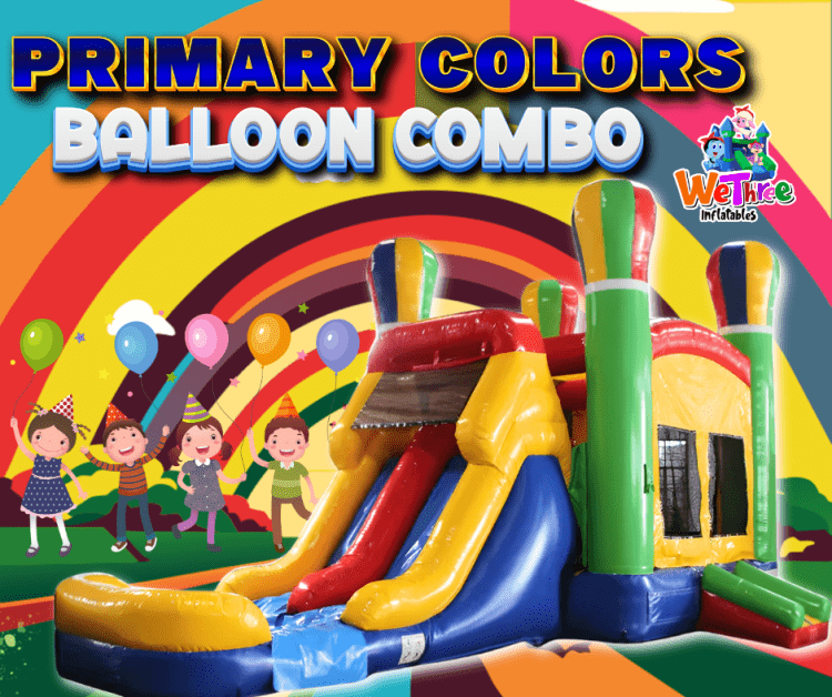 28' Primary Colors Balloon Combo Choose Wet or Dry