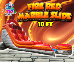 18' Fire Red Marble Slide Choose Wet or Dry