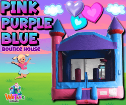 14' Purple, Pink & Blue Bounce House