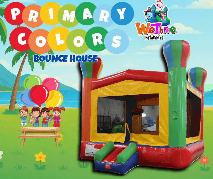 14' Primary Colors Balloon Bounce House 14' Primary Colors Balloon Bounce House
