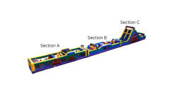 Entire20length20labeled 1754340205 B- 40' Euro Marble Dry Double Lane Obstacle Course